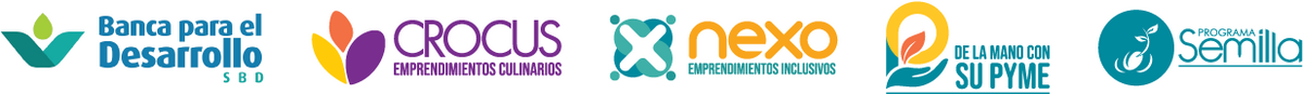Sistema de Banca para el Desarrollo · CROCUS · nexo · De la mano con su PYME · Programa Semilla